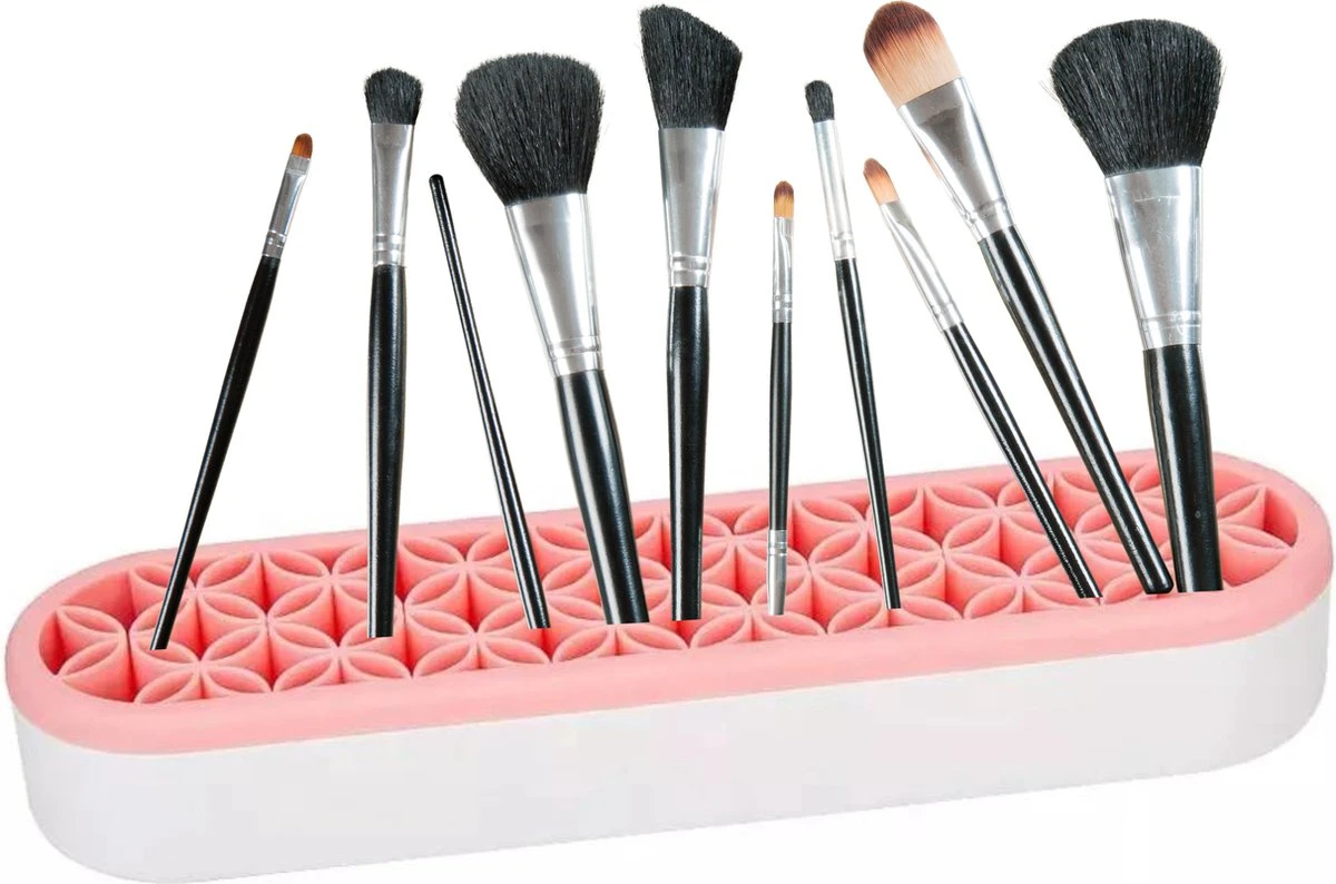 Make Up Organizer - Melon - Make Up Holder - Kwasten Organizer - Make Up Houder - Nagellak/Lipstick Organizer - Lippenstift Houder - Siliconen 1 Make Up Organizer - Melon - Make Up Holder - Kwasten Organizer - Make Up Houder - Nagellak/Lipstick Organizer - Lippenstift Houder - Siliconen