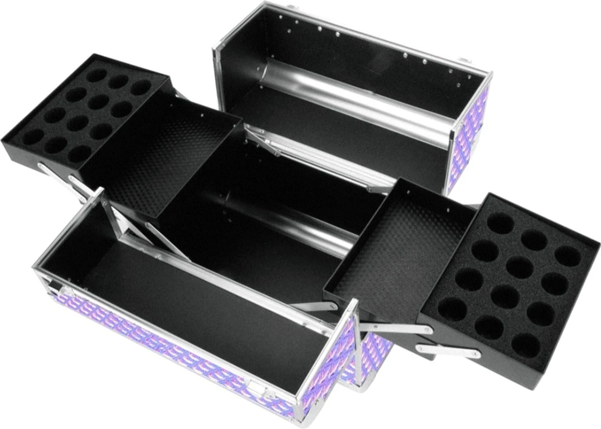 Merkloos Luxe Cosmeticakoffer, Make-up Koffer, Nagel Koffer, Visagie Koffer 32x21x26 2 Merkloos Luxe Cosmeticakoffer, Make-up Koffer, Nagel Koffer, Visagie Koffer 32x21x26 - Afbeelding 2