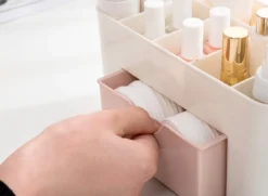 IBright Make-Up Organizer Met Lade - Cosmetica Opbergdoos - Bureau Organizer - Roze -Cosmetica Winkel 1200x880 2