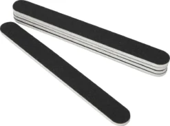Merkloos 5x Rechte Nagel Vijlen #100/180, Zwart