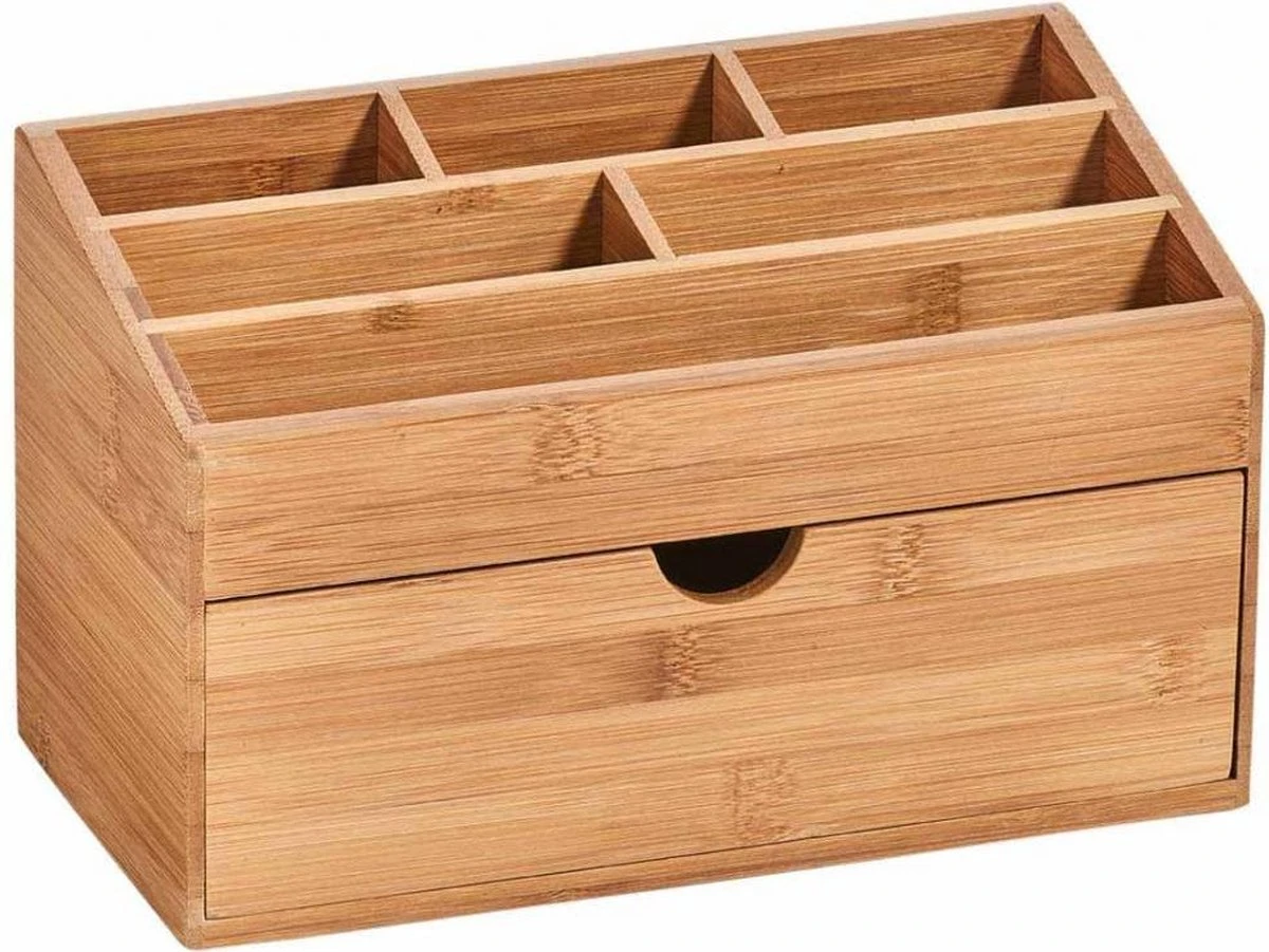 Zeller Present Houten Bureau Organizer - C-04-4-CHout - Sorteervakken & Duurzaam 2 Zeller Present Houten Bureau Organizer - C-04-4-CHout - Sorteervakken & Duurzaam - Afbeelding 2