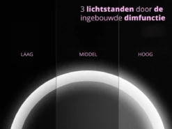 Make Up Spiegel Met LED Verlichting - Cosmetica - Dimbaar - Dimfunctie - Oplaadbaar - USB - Cadeau - Vakantie - Wit -Cosmetica Winkel 1200x901 5