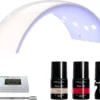Starterspakket Gellak - MEANAIL - UV LED Lamp - Nude/rood - Peel Off Gel Nagellak