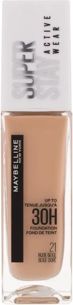 Maybelline - Superstay Active Wear Foundation - 21 Nude Beige -Cosmetica Winkel 290x1200 3