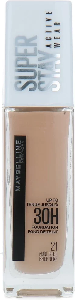 Maybelline - Superstay Active Wear Foundation - 21 Nude Beige -Cosmetica Winkel 302x1200 1