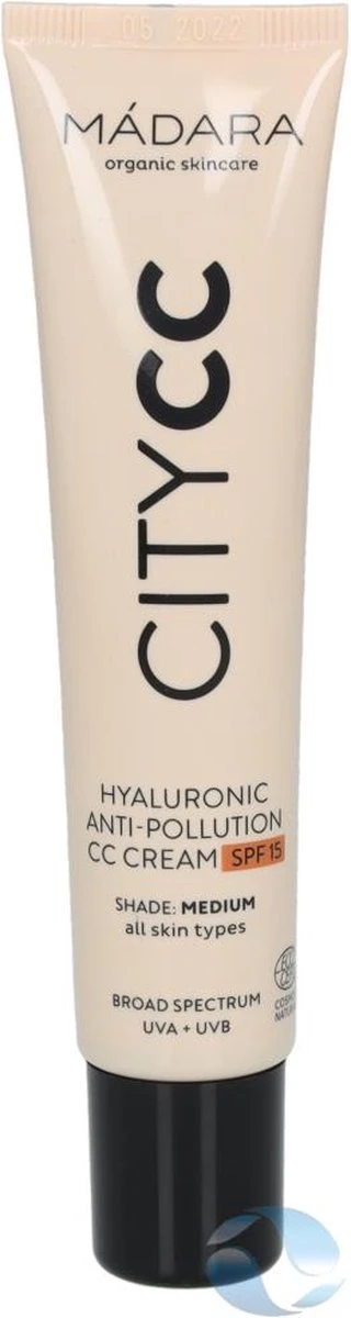 MÁDARA Anti-Pollution CC Cream SPF15 Medium Beige 40ml - Hyaluronzuur -UVA/UVB 9 MÁDARA Anti-Pollution CC Cream SPF15 Medium Beige 40ml - Hyaluronzuur -UVA/UVB - Afbeelding 9