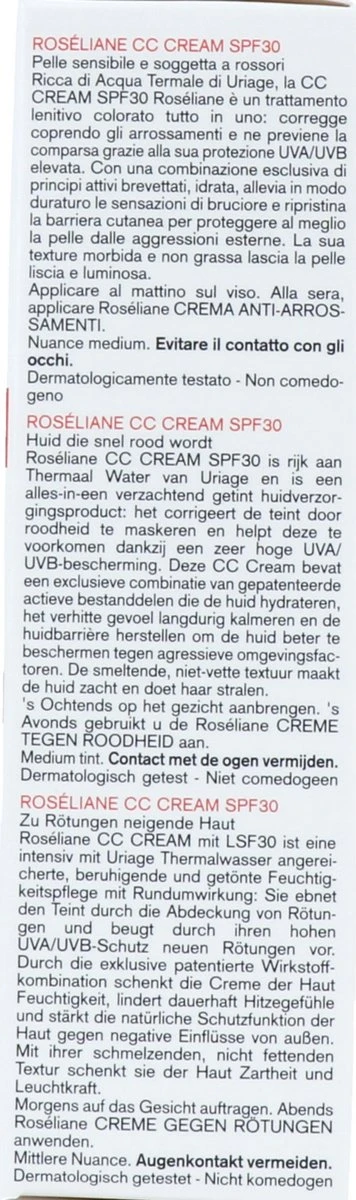 Uriage Roséliane Cc Crème Spf30 10 Uriage Roséliane Cc Crème Spf30 - Afbeelding 10