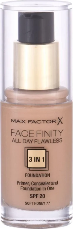 Max Factor Facefinity All Day Flawless 3-in-1 Liquid Foundation - 077 Soft Honey -Cosmetica Winkel 385x1200