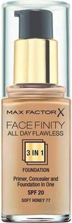 Max Factor Facefinity All Day Flawless 3-in-1 Liquid Foundation - 077 Soft Honey -Cosmetica Winkel 391x1200 3