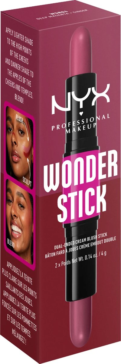 NYX Professional Makeup Wonderstick Blush - WSB04 Deep Magenta And Ginger - Blush Stick 3 NYX Professional Makeup Wonderstick Blush - WSB04 Deep Magenta And Ginger - Blush Stick - Afbeelding 3