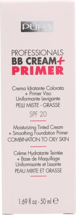 Pupa Milano BB Cream + Primer For Combination To Oily Skin - 001 Nude 17 Pupa Milano BB Cream + Primer For Combination To Oily Skin - 001 Nude -Cosmetica Winkel 425x1200 1