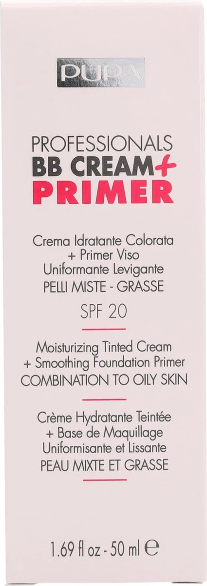 Pupa Milano BB Cream + Primer For Combination To Oily Skin - 001 Nude 3 Pupa Milano BB Cream + Primer For Combination To Oily Skin - 001 Nude - Afbeelding 3