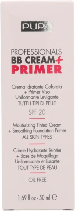 Pupa Milano Professionals BB Cream + Primer - Nude 001 -Cosmetica Winkel 429x1200 2