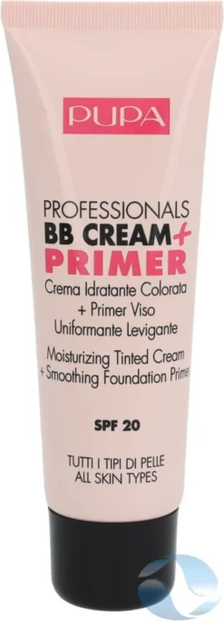 Pupa Milano Professionals BB Cream + Primer - 002 Sand -Cosmetica Winkel 434x1200 1