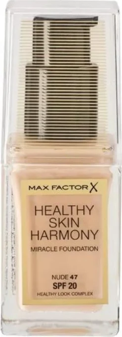 Max Factor Healthy Skin Harmony Foundation - 47 Nude -Cosmetica Winkel 436x1200