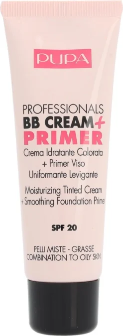 Pupa Milano BB Cream + Primer For Combination To Oily Skin - 001 Nude 20 Pupa Milano BB Cream + Primer For Combination To Oily Skin - 001 Nude -Cosmetica Winkel 439x1200 4