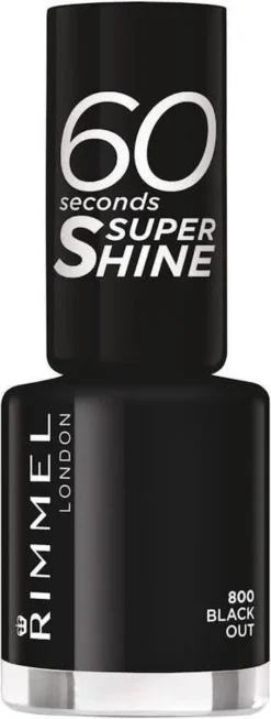 Rimmel London Rimmel - 60 Seconds Supershine Nailpolish - Black Out - Black