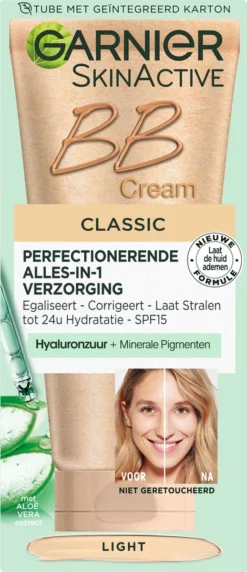 Garnier SkinActive - BB Cream Classic Light 5-in-1 Dagverzorging - 50ml - Getinte Dagcrème -Cosmetica Winkel 518x1200 5