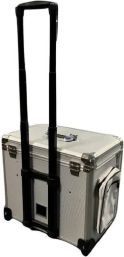 Pedicure Koffer / Trolley - Professional Pedicure Cas- Zilver Streepmotief -Cosmetica Winkel 580x1200