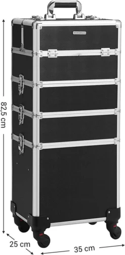 XXL PRO Visagie Beauty Case Koffer Trolley - Nagelkoffer Op Wielen Voor Makeup Of Cosmetica - Grote Uitklapbare Opbergsysteem Nagel Styliste Kapster - Zwart 17 XXL PRO Visagie Beauty Case Koffer Trolley - Nagelkoffer Op Wielen Voor Makeup Of Cosmetica - Grote Uitklapbare Opbergsysteem Nagel Styliste Kapster - Zwart -Cosmetica Winkel 588x1200 3