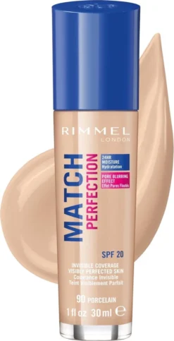 Rimmel London Match Perfection Foundation 090 Porcelain -Cosmetica Winkel 614x1200 1