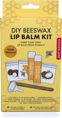 Kikkerland DIY Bijenwas Lip Balsem Kit - Maak Je Eigen Lippenbalsem - 100% Natuurlijk - Voor Twee Balsem Sticks 9 Kikkerland DIY Bijenwas Lip Balsem Kit - Maak Je Eigen Lippenbalsem - 100% Natuurlijk - Voor Twee Balsem Sticks -Cosmetica Winkel 629x1200