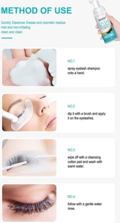 Sevich Wimper Extensions Cleanser - Wimpershampoo - Lash Foam Shampoo - Lash Cleanser - Wimper-shampoo - Assortiment 'Het Gemak' -Cosmetica Winkel 648x1200 1