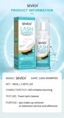 Sevich Wimper Extensions Cleanser - Wimpershampoo - Lash Foam Shampoo - Lash Cleanser - Wimper-shampoo - Assortiment 'Het Gemak' -Cosmetica Winkel 649x1200 1
