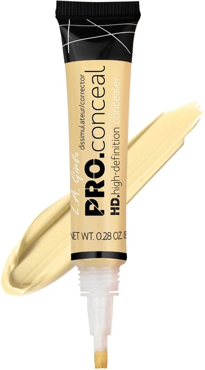 L.A. Girl - HD Pro Concealer - GC995 - Light Yellow - Corrector - Geel - Lichte Tot Medium Huid - Cruelty Free - 8 G 1 L.A. Girl - HD Pro Concealer - GC995 - Light Yellow - Corrector - Geel - Lichte Tot Medium Huid - Cruelty Free - 8 G