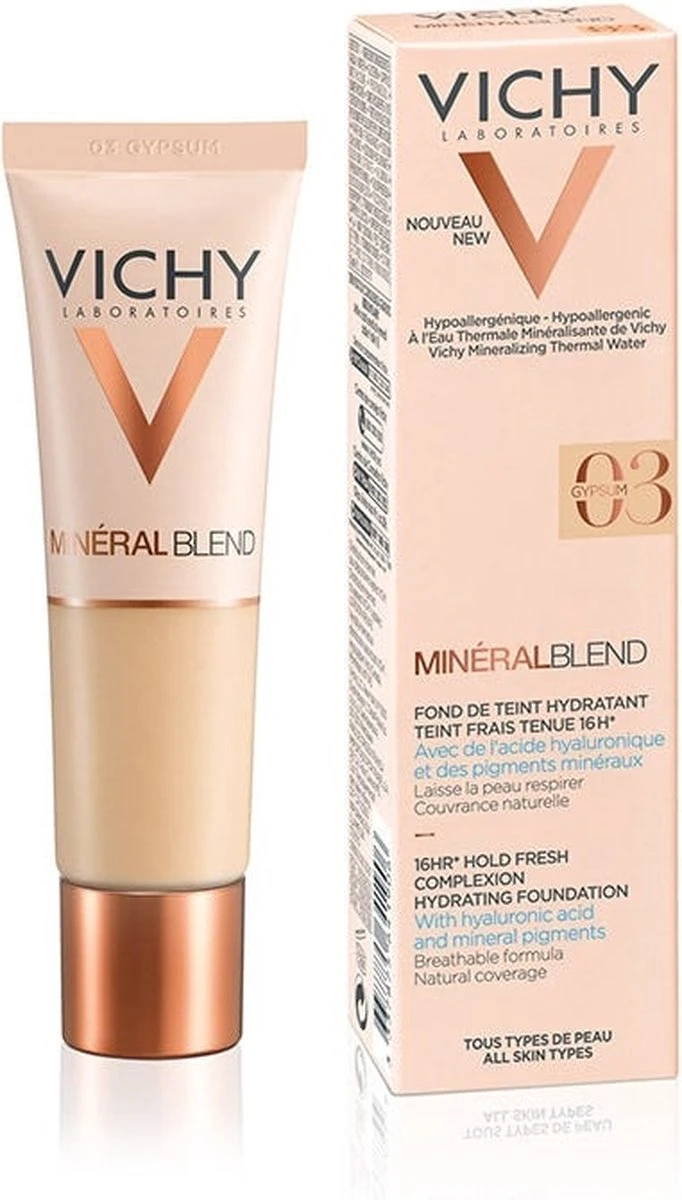 Vichy Minéralblend Foundation - 03 Gymsum - 30 Ml 11 Vichy Minéralblend Foundation - 03 Gymsum - 30 Ml - Afbeelding 11