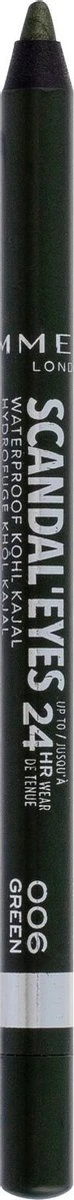 Rimmel London Rimmel ScandalEyes Kohl Kajal Waterproof Oogpotlood - 006 Green 6 Rimmel London Rimmel ScandalEyes Kohl Kajal Waterproof Oogpotlood - 006 Green - Afbeelding 6