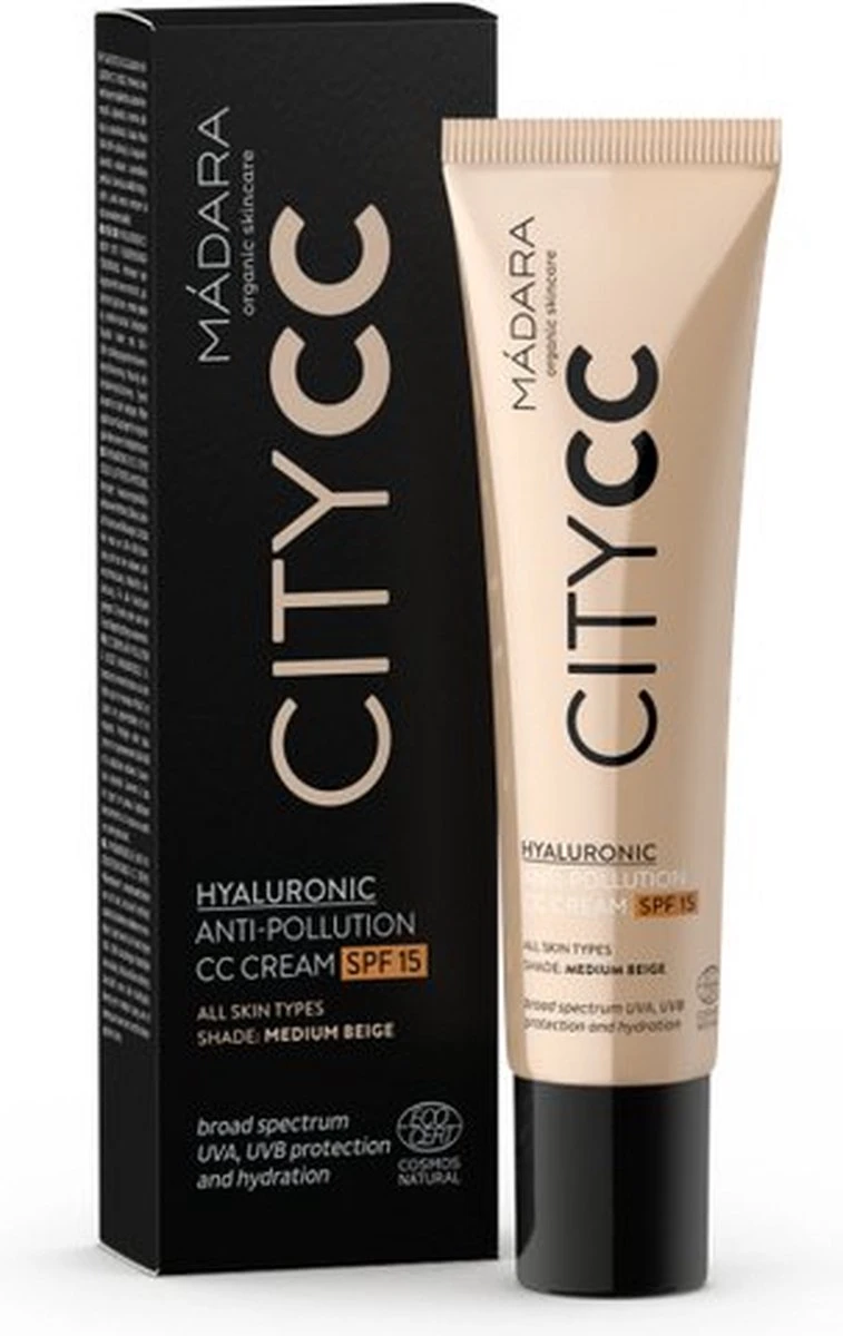 MÁDARA Anti-Pollution CC Cream SPF15 Medium Beige 40ml - Hyaluronzuur -UVA/UVB 10 MÁDARA Anti-Pollution CC Cream SPF15 Medium Beige 40ml - Hyaluronzuur -UVA/UVB - Afbeelding 10