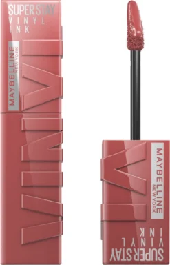 Maybelline New York - SuperStay Vinyl Ink Lipstick - 35 Cheeky - Nude - Langhoudende Lippenstift - 4.2 Ml