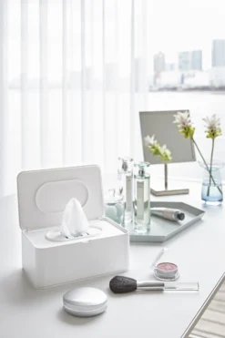 Yamazaki Bakje Voor Vochtige Doekjes - Wit - Met Deksel -Cosmetica Winkel 800x1200 5