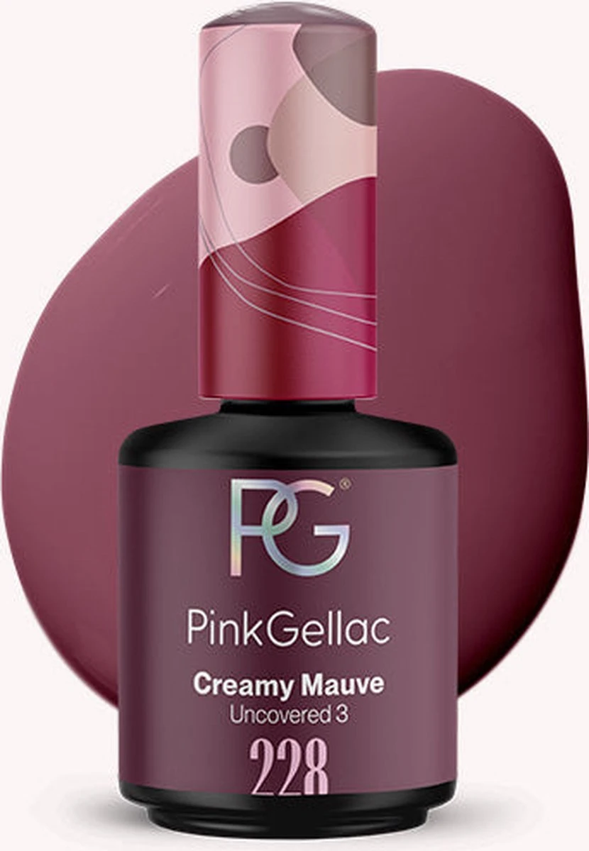 Pink Gellac - Creamy Mauve - Gellak - Vegan - Paars - Creamy Finish - 15 Ml 1 Pink Gellac - Creamy Mauve - Gellak - Vegan - Paars - Creamy Finish - 15 Ml