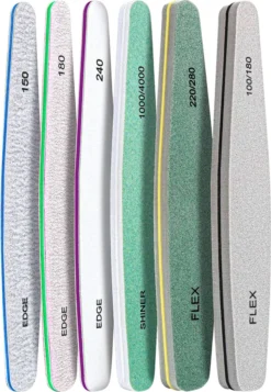 YUBBI 6 Stuks Nagelvijl Zebra Vijl - Manicure Set - Buffer - Polijsten - 100/180 Grit - 150/180/240 Grit - 1000/4000 Grit - 220/280