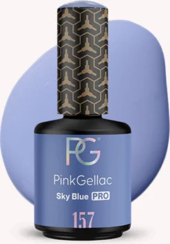 Pink Gellac - Sky Blue - Gellak - Vegan - Blauw - Glanzend - 15ml -Cosmetica Winkel 837x1200