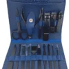Fritzline© Professionele Manicureset 16-delig | Nagelset Incl. Nagelvijl & Nagelknipper | Lederen Blauwe Etui | Manicure Pedicure Set