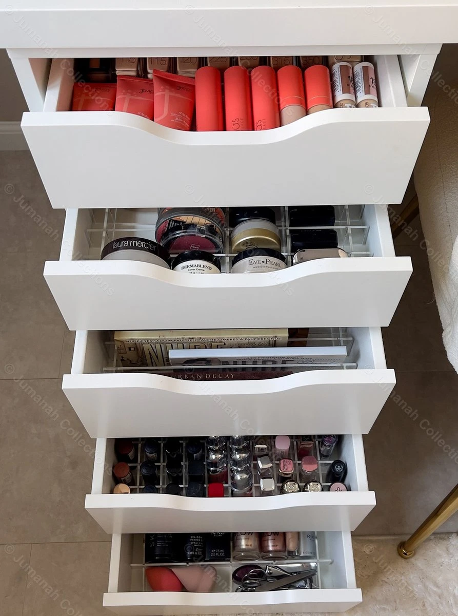 Jumanah® Collections - "Sorted" Large Lip Set - Make Up Organizer - Ladeverdeler - Lade Organizer - Transparant - Acryl - Kunststof - Ikea Alex 5 Ladeblok 9 Jumanah® Collections - "Sorted" Large Lip Set - Make Up Organizer - Ladeverdeler - Lade Organizer - Transparant - Acryl - Kunststof - Ikea Alex 5 Ladeblok - Afbeelding 9