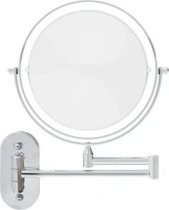 360° Draaibaar LED Scheerspiegel Met 5X Vergroting - 3 Lichtstanden - Dimstanden - Badkamerspiegel Met Natuurlijk Licht - Make-up Spiegel - Draadloos - Werkt Op Batterijen -Cosmetica Winkel 970x1200